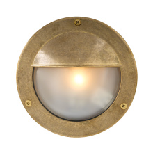 Mullan Lighting MLOWL023ANTBRS - Begawan 5.5íí Semi-Flush Wall Light | Antique Brass